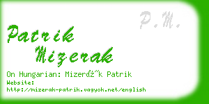 patrik mizerak business card